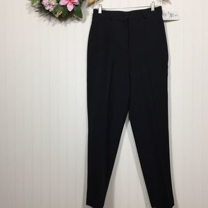 Vintage 90's Liz Baker deadstock black high rise pleated trousers size 10 casual